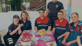 Nazilli Jandarmasından Feyza Müge Eşgin için sürpriz kutlama