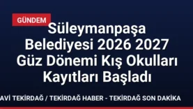 Süleymanpaşa Belediyesi 2026 2027 Güz Dönemi Kış Okulları Kayıtları Başladı