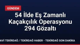 54 İlde Eş Zamanlı Kaçakçılık Operasyonu 294 Gözaltı